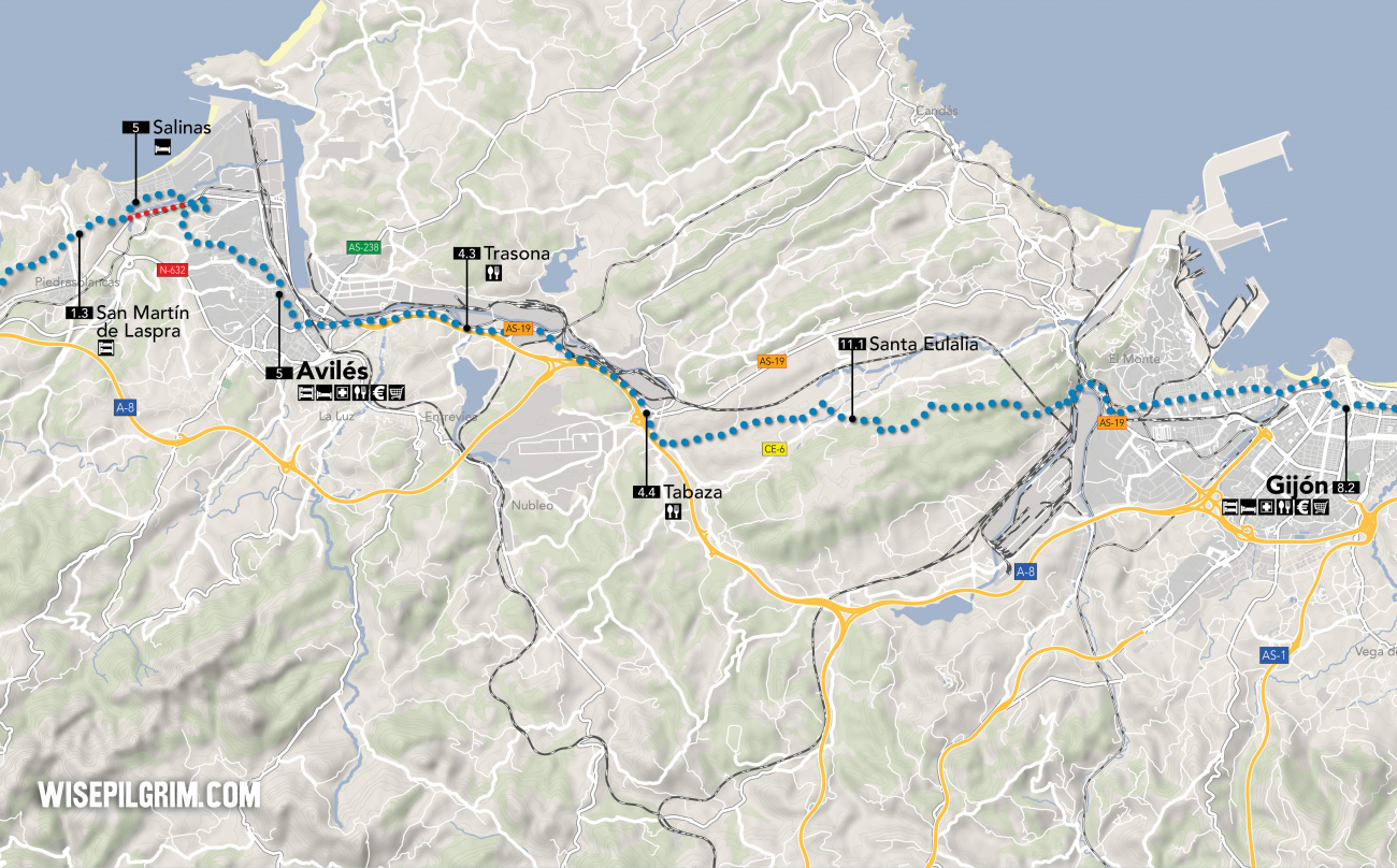 Camino del Norte Map 15