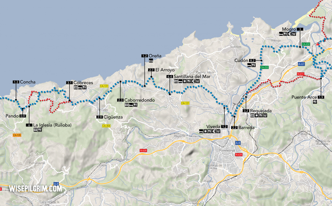 Camino del Norte Map 9